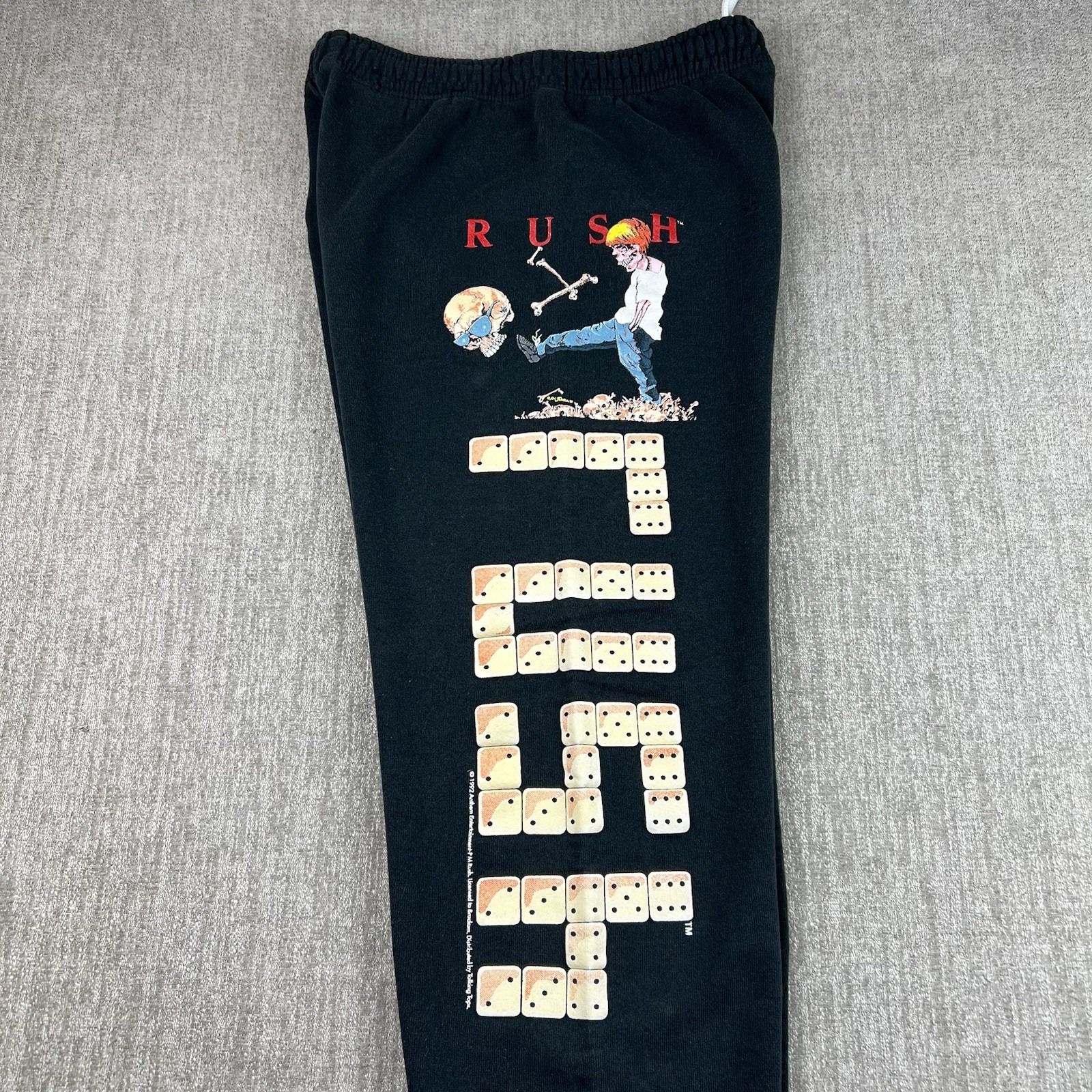 Rare Rush Band Sweatpants Men's Medium 1992 Pushead Roll The Bones Collectors